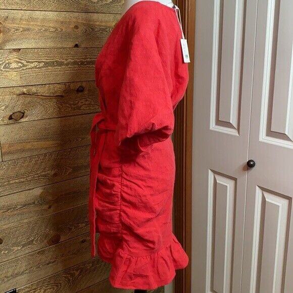 Wish The Label Josie Dress Red ruched mini dress Size 6 NWT - Picture 5 of 12